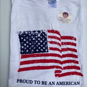 M&O Knits Men’s Proud to be America T-Shirt